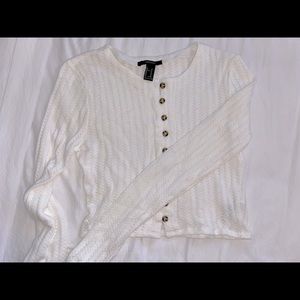 Forever 21 waffle knit button down